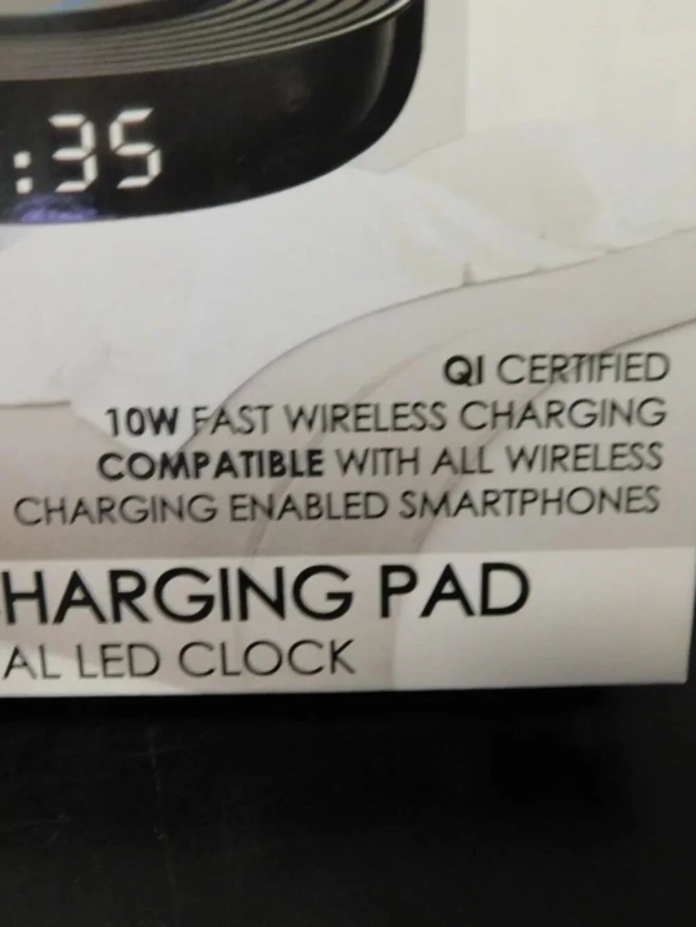 Cobaltx Universal Qi Wireless Charging Pad with Digital LED Clock NEW